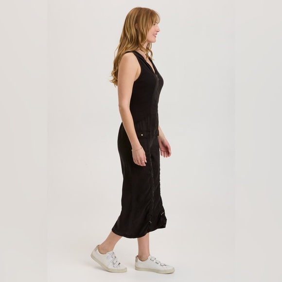 NWT XCVI HEWITT HOODED JUMPSUIT, BLACK - Picture 4 of 5